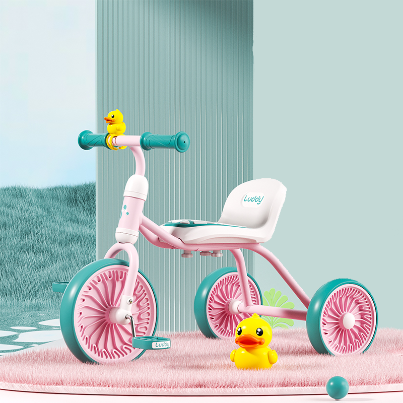 Classic Retro Anti-rollover Soft Seat Indoor & Outdoor Riding on Toys Kids tricycle for aged 1.5 years to 5 years For Boys Girls